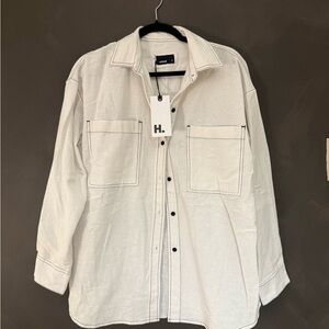NWT Women’s Linen White Button Down
